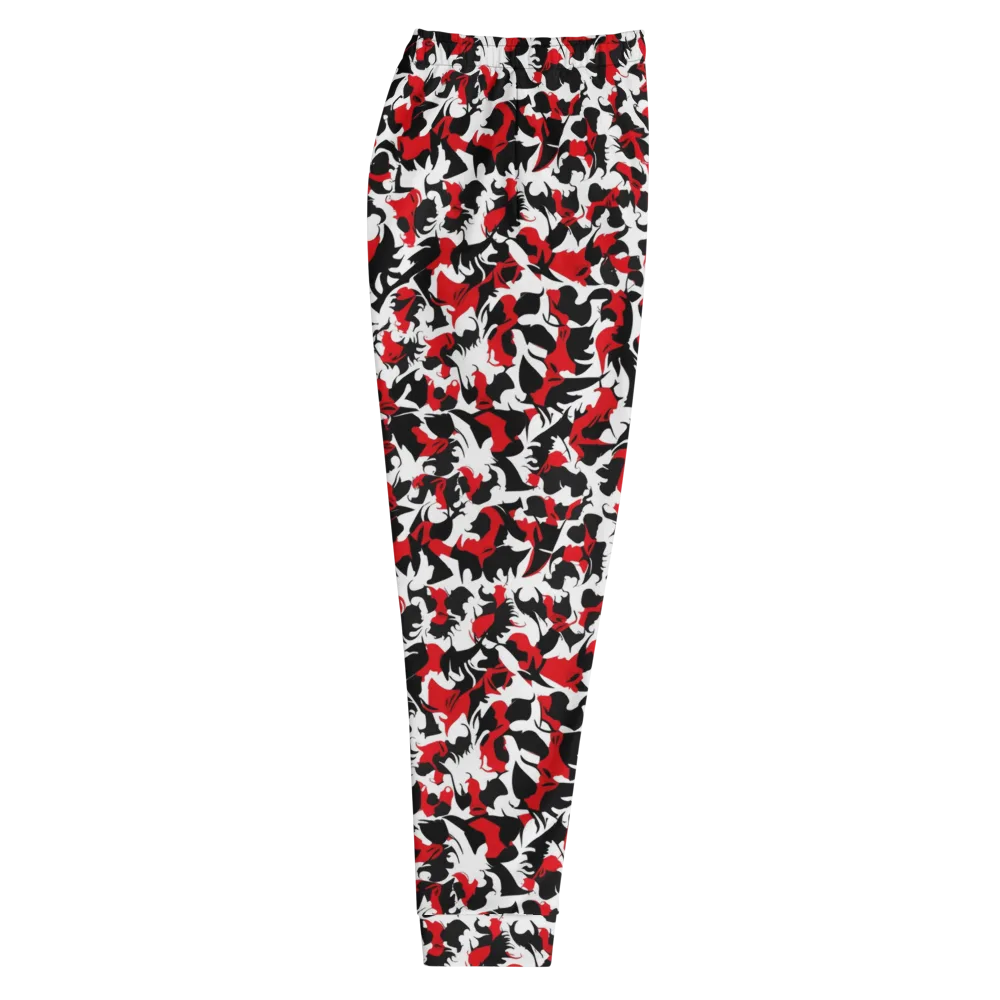 Crimson Inkblot on Men's Joggers — Right