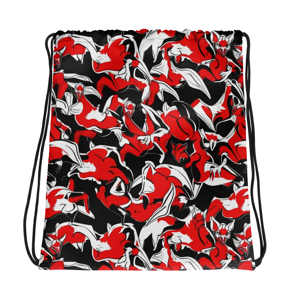 Crimson Nocturne on Drawstring Bag — Photo