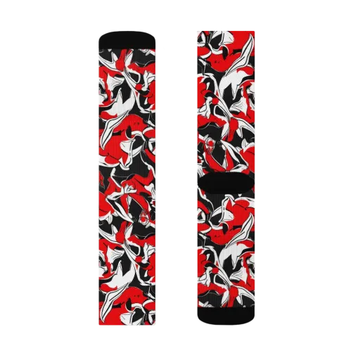 Crimson Nocturne on a Socks
