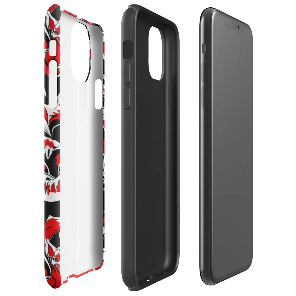Crimson Nocturne on Tough Case for iPhone® — Right