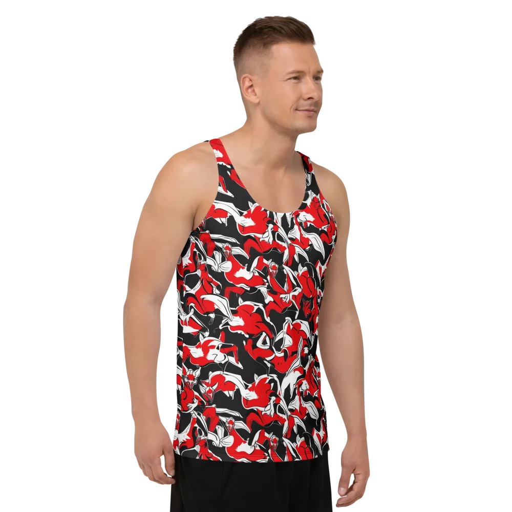 Crimson Nocturne on Men's Tank Top — Right Front