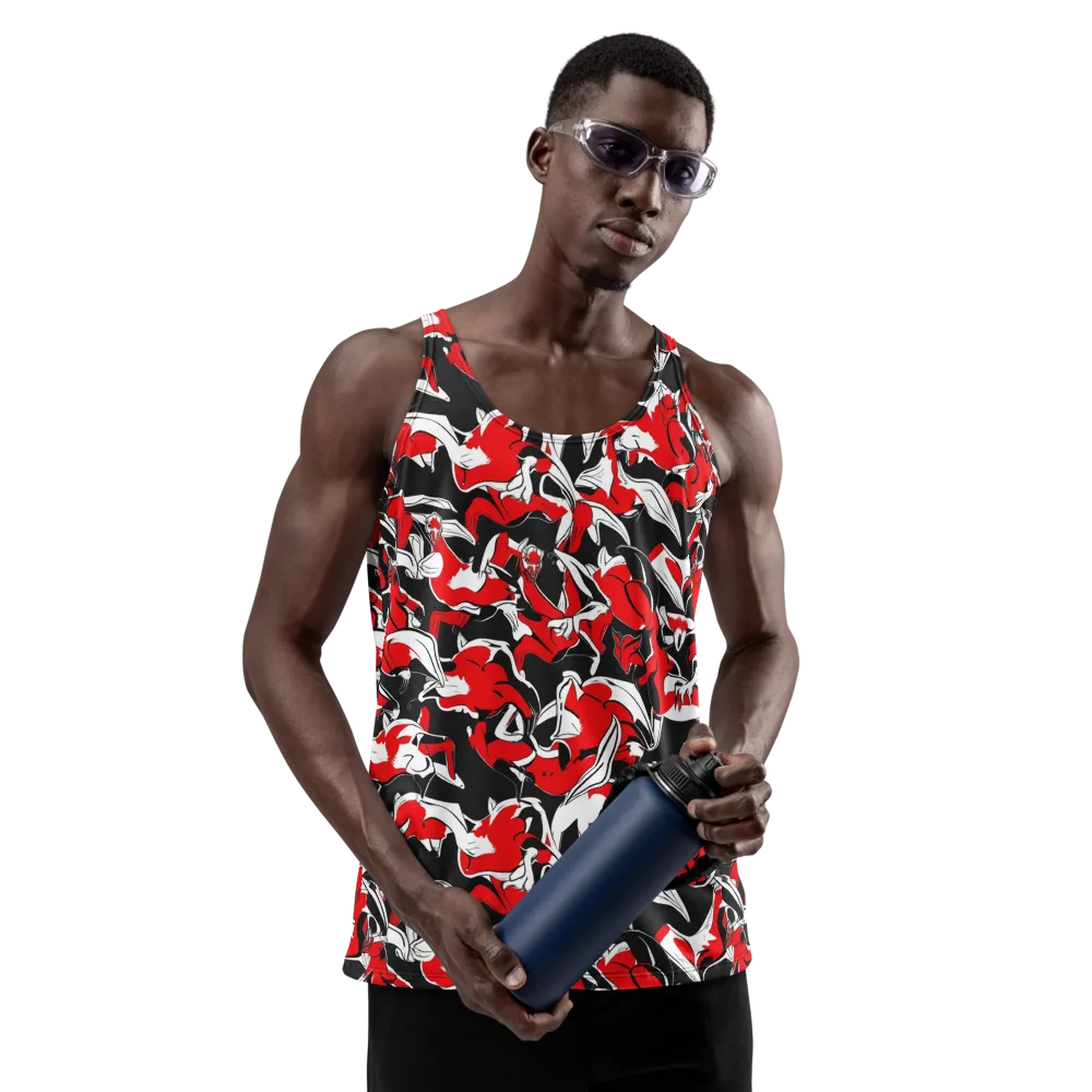 Crimson Nocturne on Men's Tank Top — Front