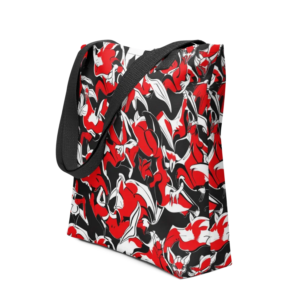 Crimson Nocturne on Tote Bag — Front