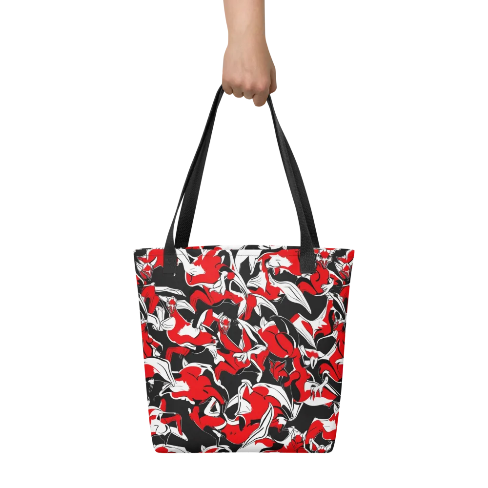 Crimson Nocturne on Tote Bag — Front