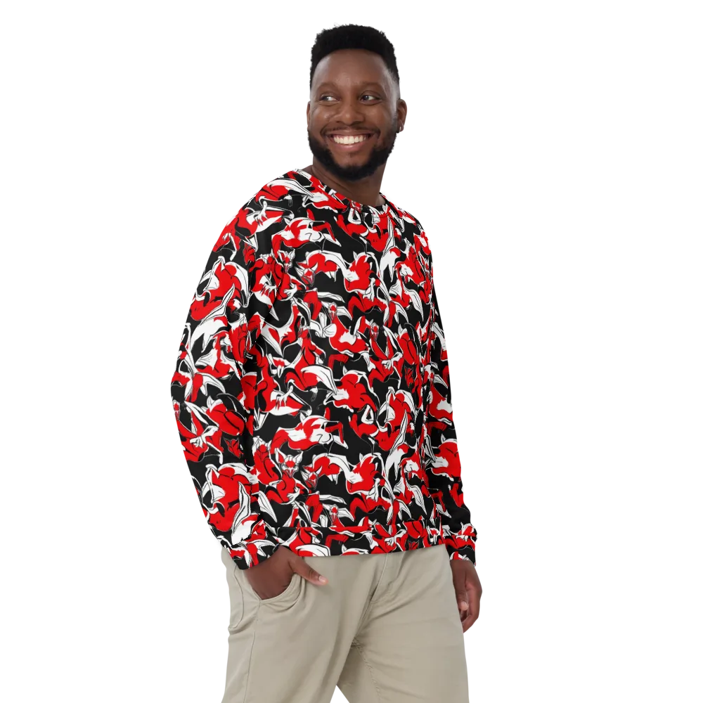 Crimson Nocturne on Sweatshirt — Front