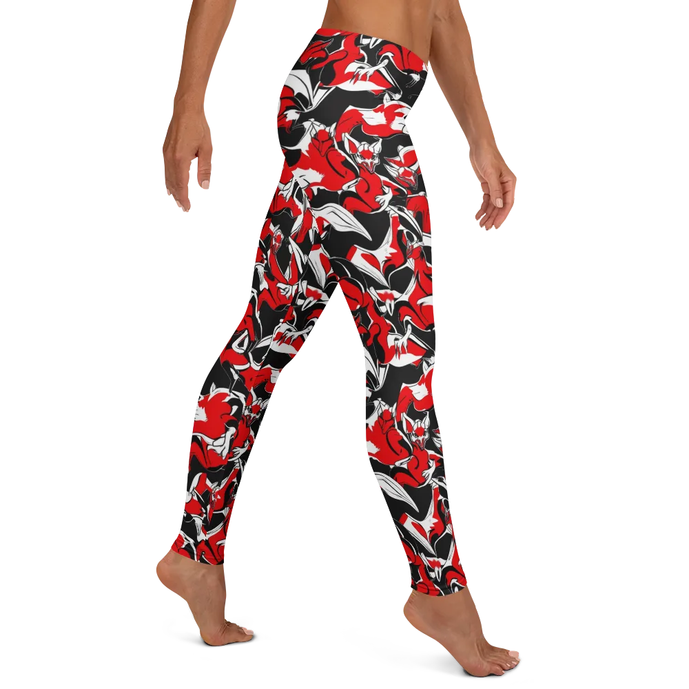 Crimson Nocturne on Leggings — Right