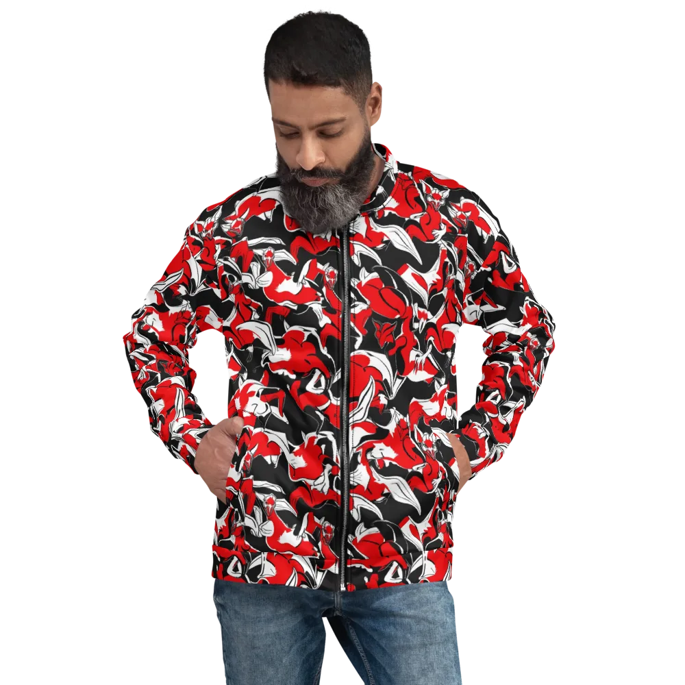 Crimson Nocturne on Bomber Jacket — Front