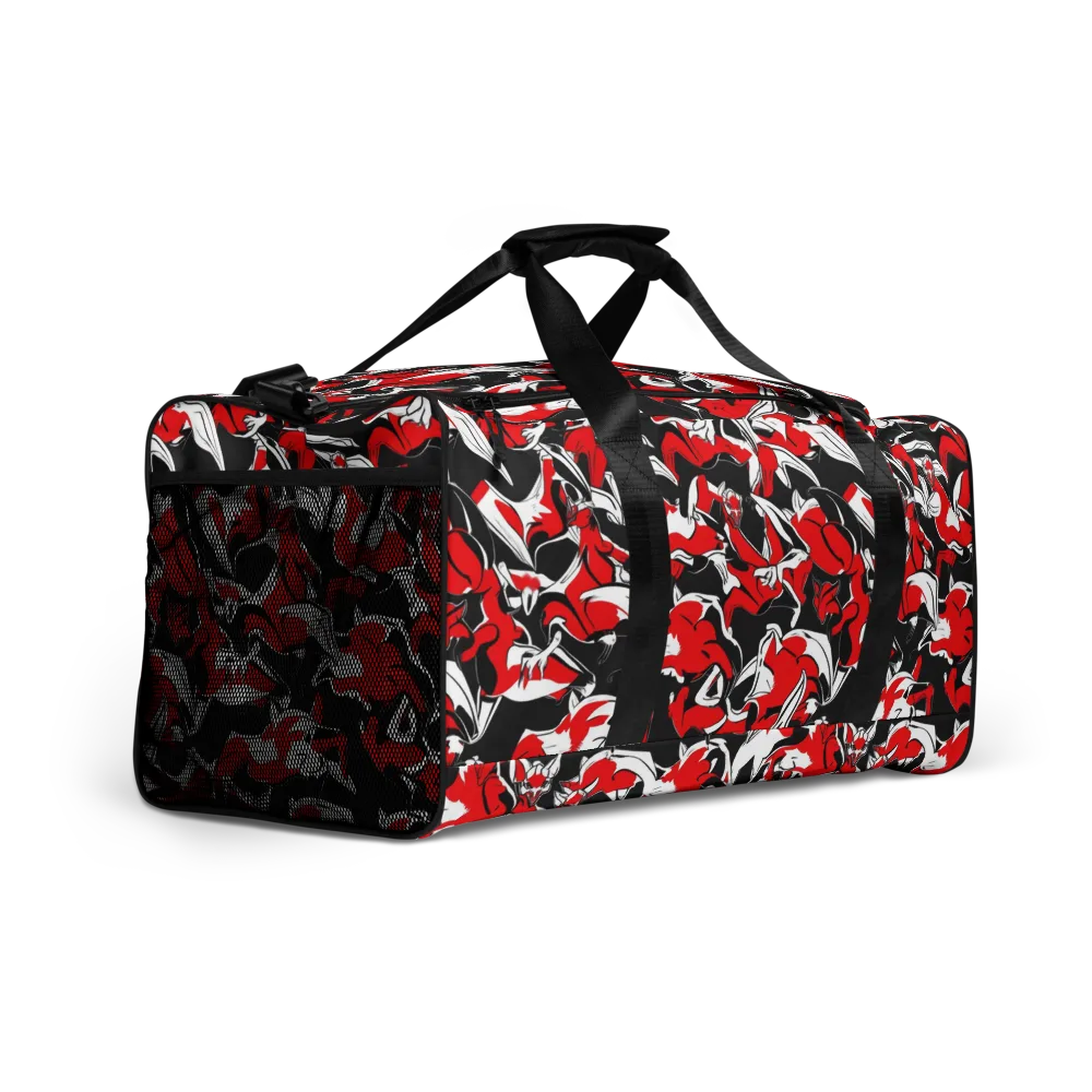 Crimson Nocturne on Duffle Bag — Right Front