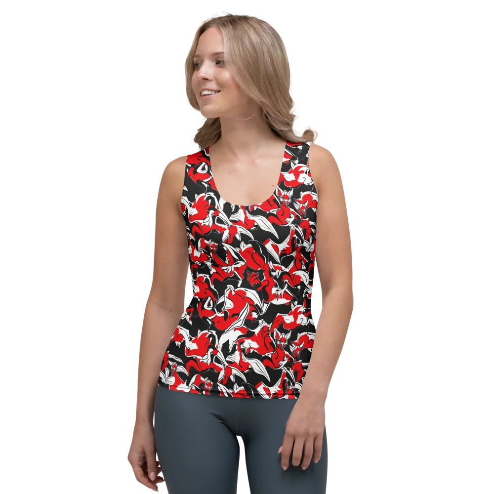 Crimson Nocturne on Women's Tank Top — Front