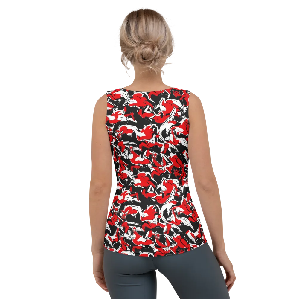 Crimson Nocturne on Women's Tank Top — Back