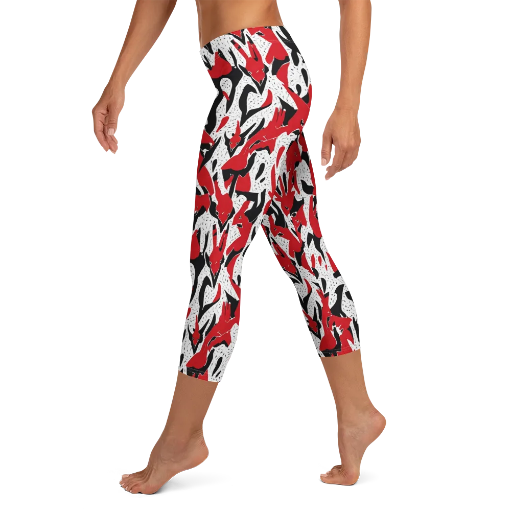 Redline Safari on Capri Leggings — Left
