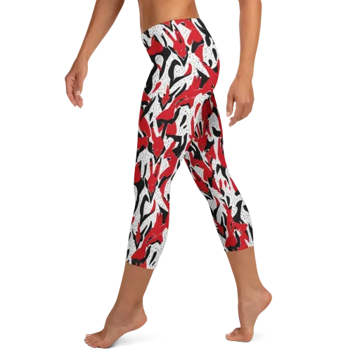 Redline Safari on a Capri Leggings