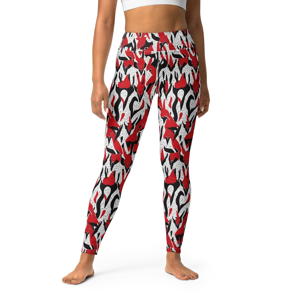 Redline Safari on Yoga Leggings — Front