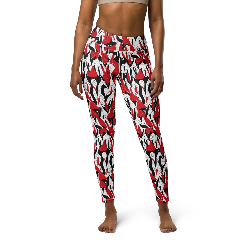 Redline Safari on Yoga Leggings — Front