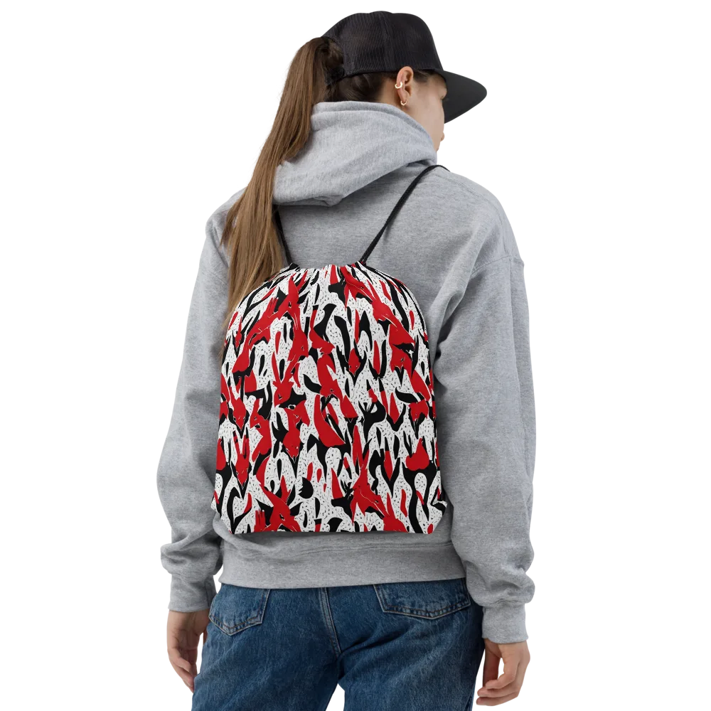 Redline Safari on Drawstring Bag — Front