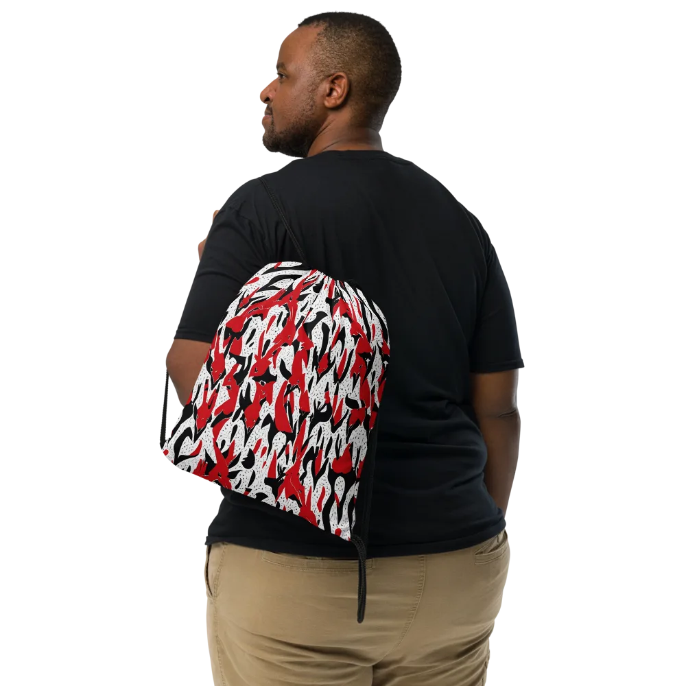 Redline Safari on Drawstring Bag — Front