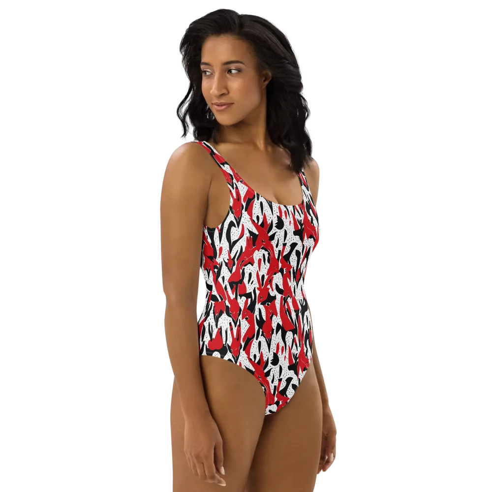 Redline Safari on One-Piece Swimsuit — Right
