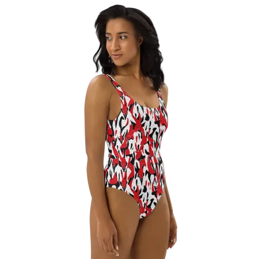 Redline Safari on a One-Piece Swimsuit