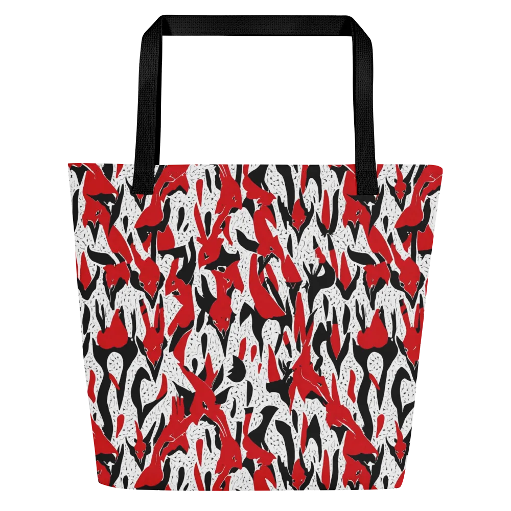 Redline Safari on Large Tote Bag W/ Pocket — Front