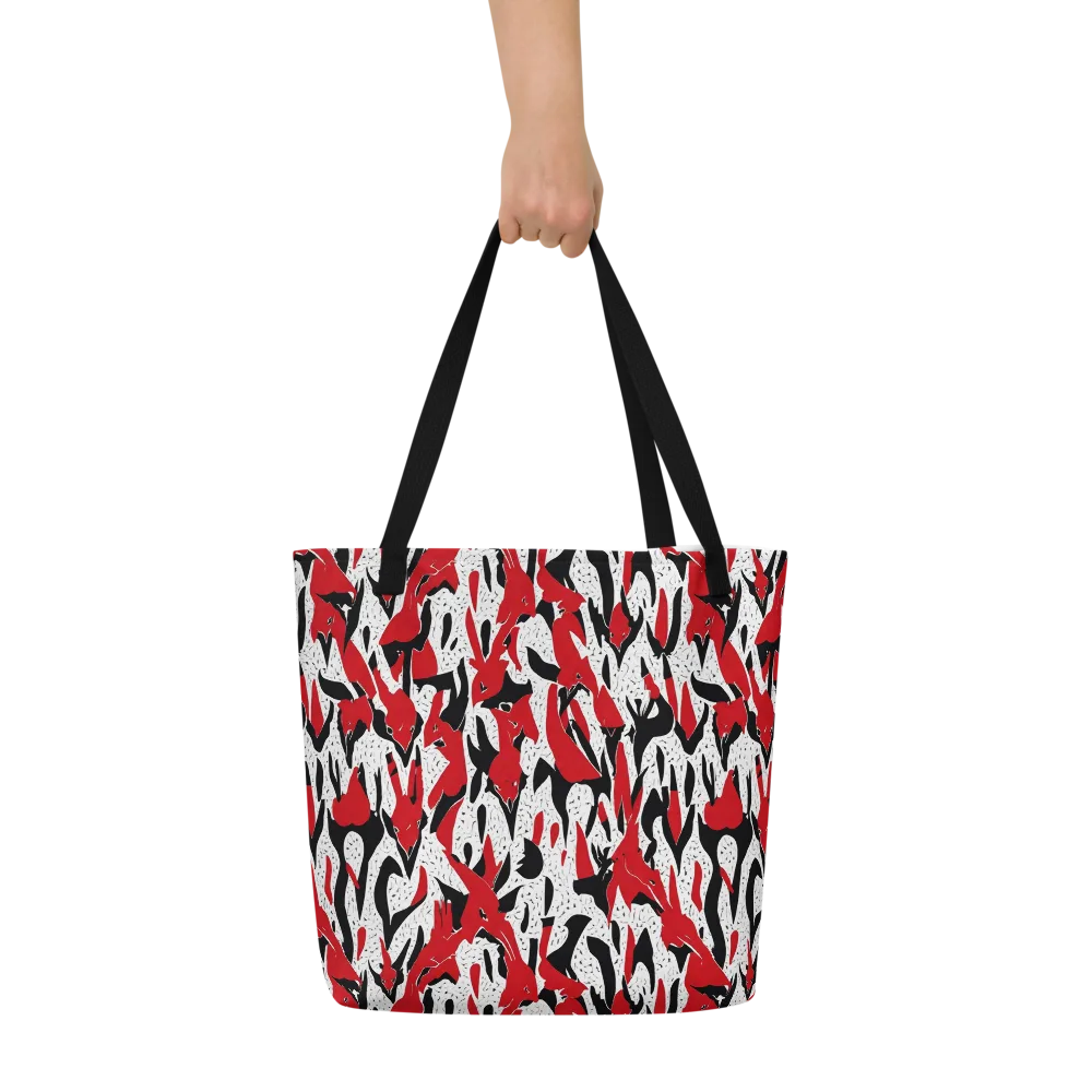 Redline Safari on Large Tote Bag W/ Pocket — Front
