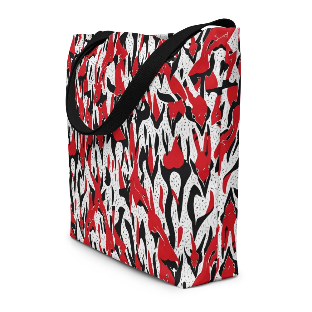 Redline Safari on Large Tote Bag W/ Pocket — Front