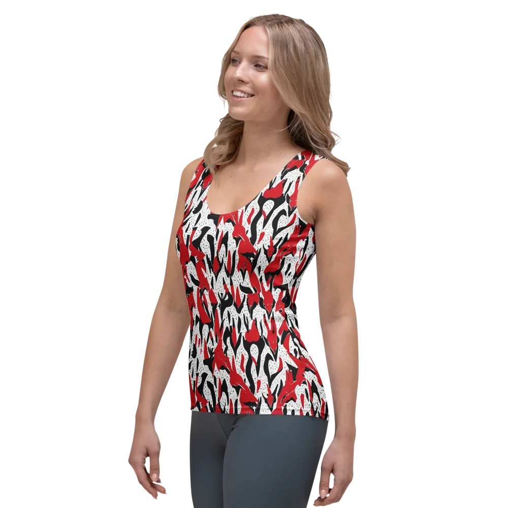 Redline Safari on Women's Tank Top — Left Front