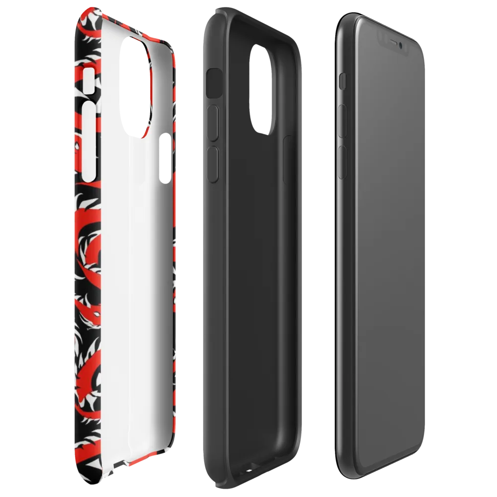 Crimson Coil on Tough Case for iPhone® — Right