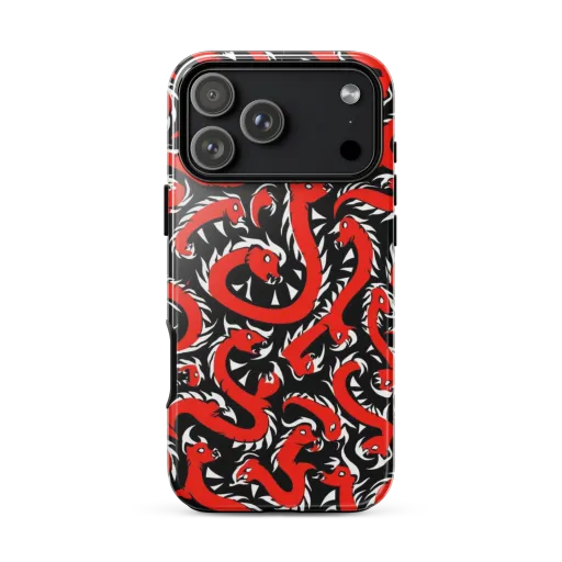 Crimson Coil on a Tough Case for iPhone®