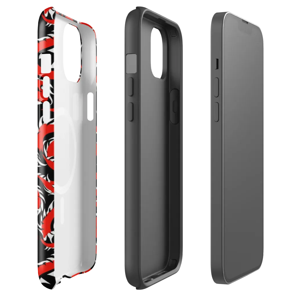Crimson Coil on MagSafe Tough Case for iPhone® — Front