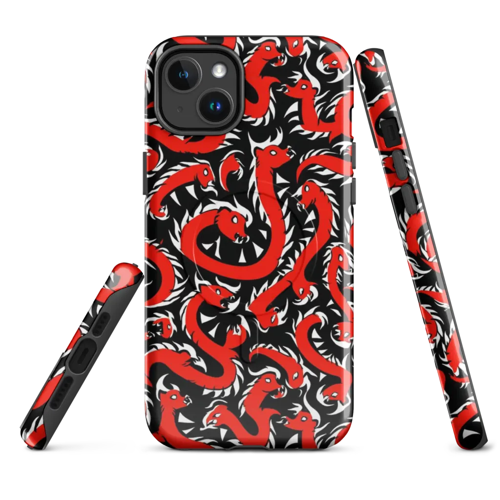 Crimson Coil on MagSafe Tough Case for iPhone® — Front