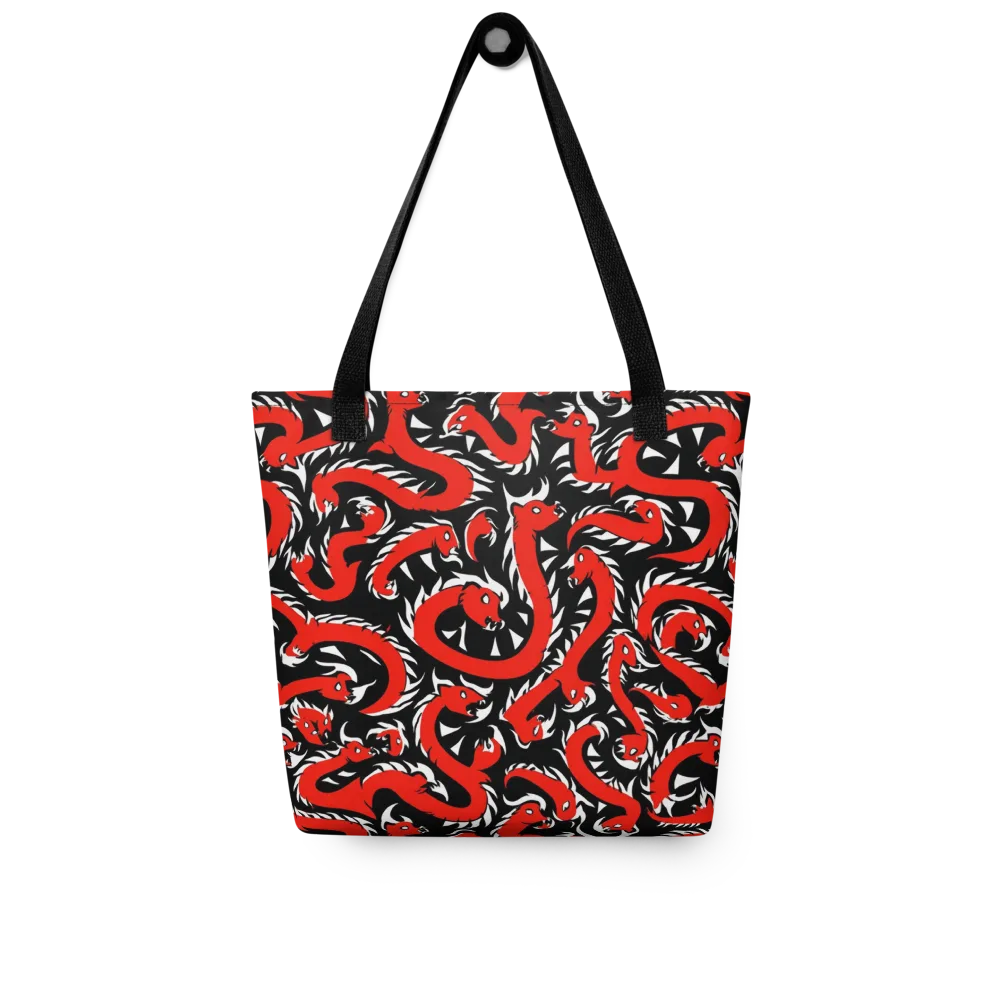 Crimson Coil on Tote Bag — Front