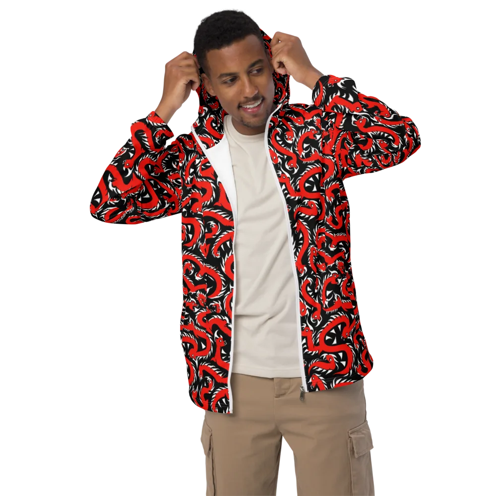 Crimson Coil on Men's Windbreaker — Front
