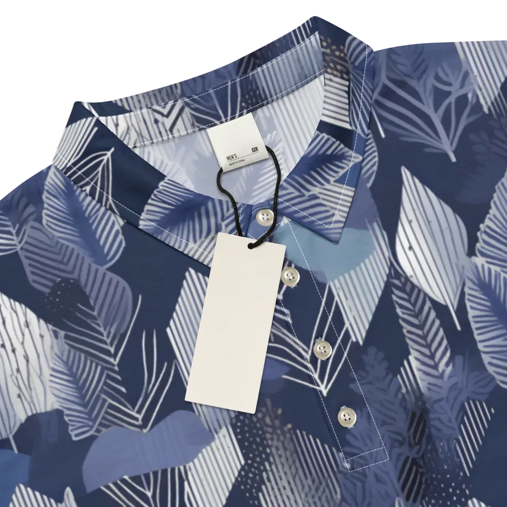 Midnight Frond on Men's Slim Fit Polo Shirt — Product details