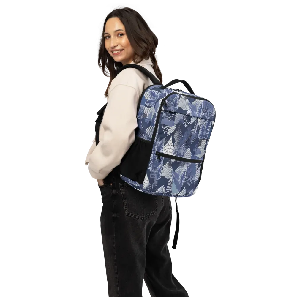 Midnight Frond on Utility Backpack — Back