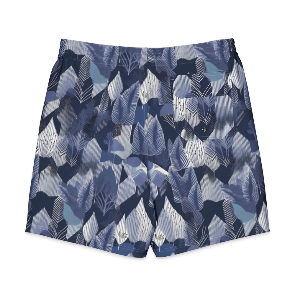 Midnight Frond on Men's Board Shorts — Back