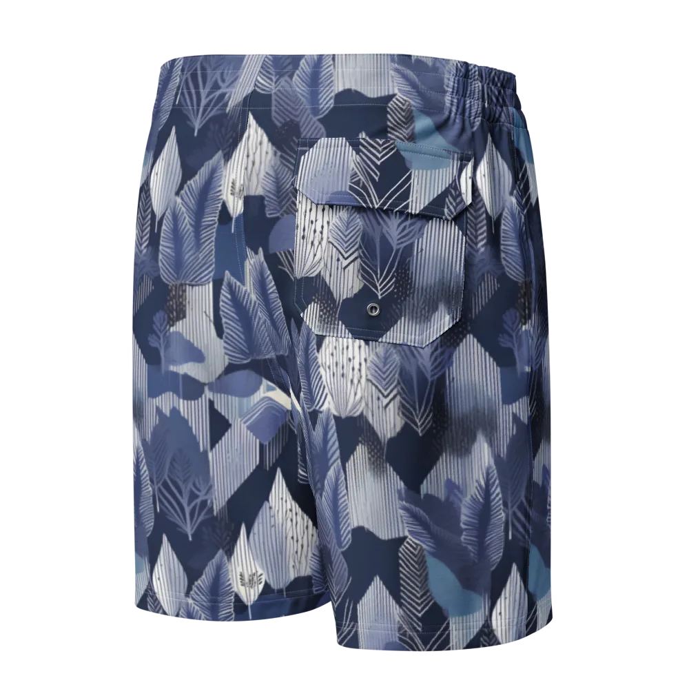 Midnight Frond on Men's Board Shorts — Back
