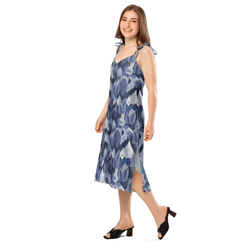 Midnight Frond on Slip Dress — Left Front