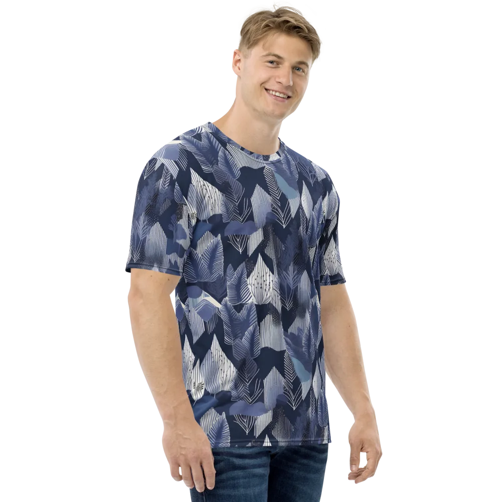 Midnight Frond on Men's Crew Neck T-Shirt — Right