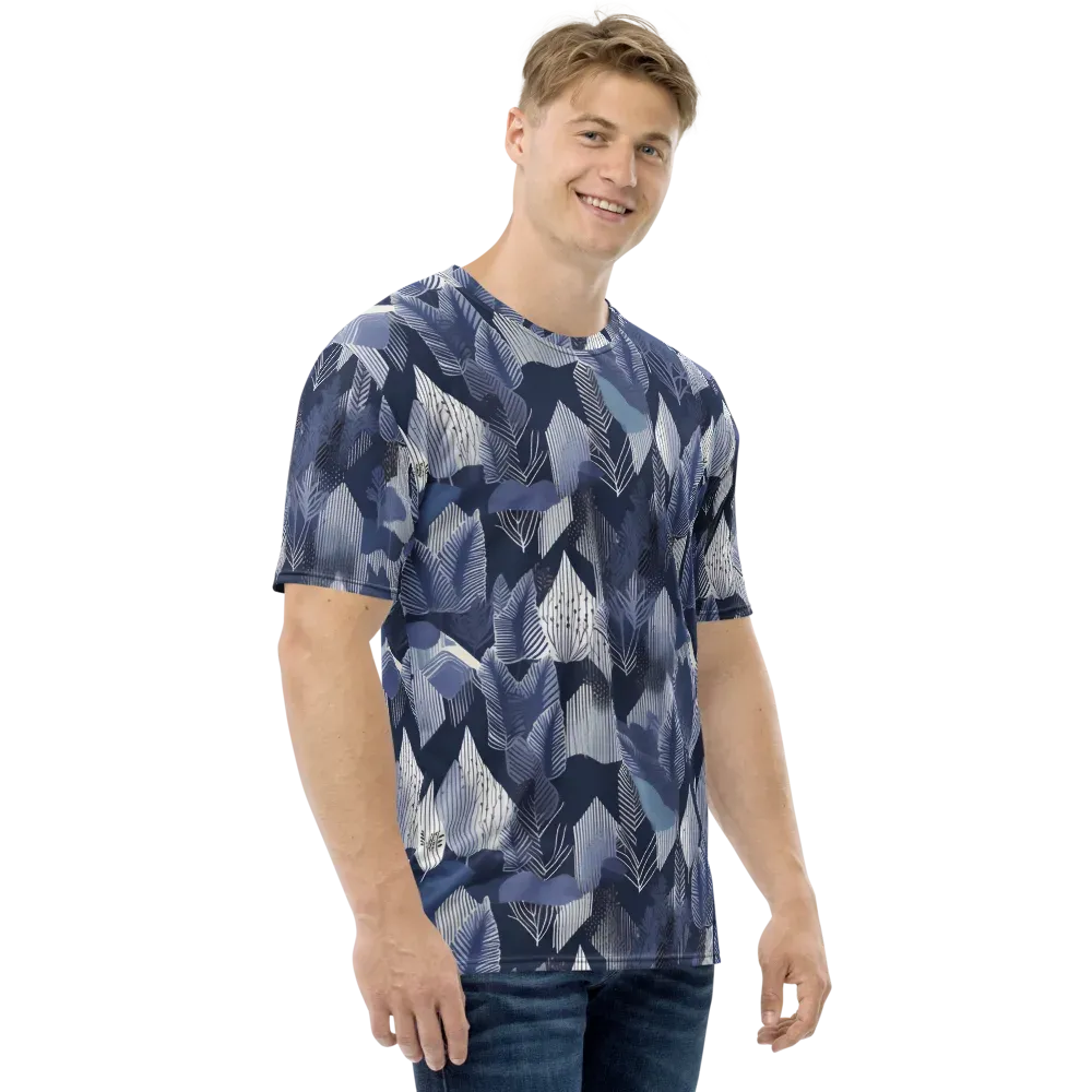 Midnight Frond on Men's Crew Neck T-Shirt — Right