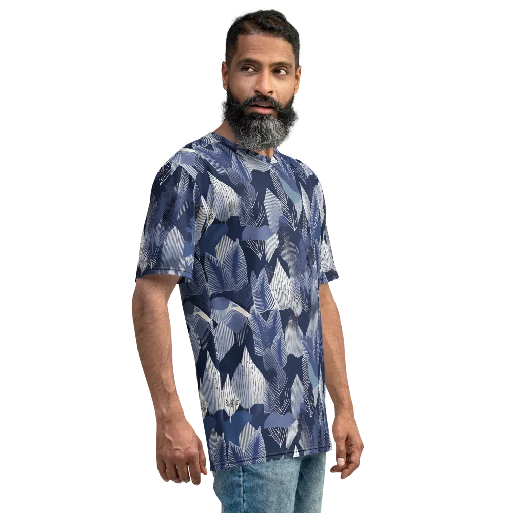 Midnight Frond on Men's Crew Neck T-Shirt — Right