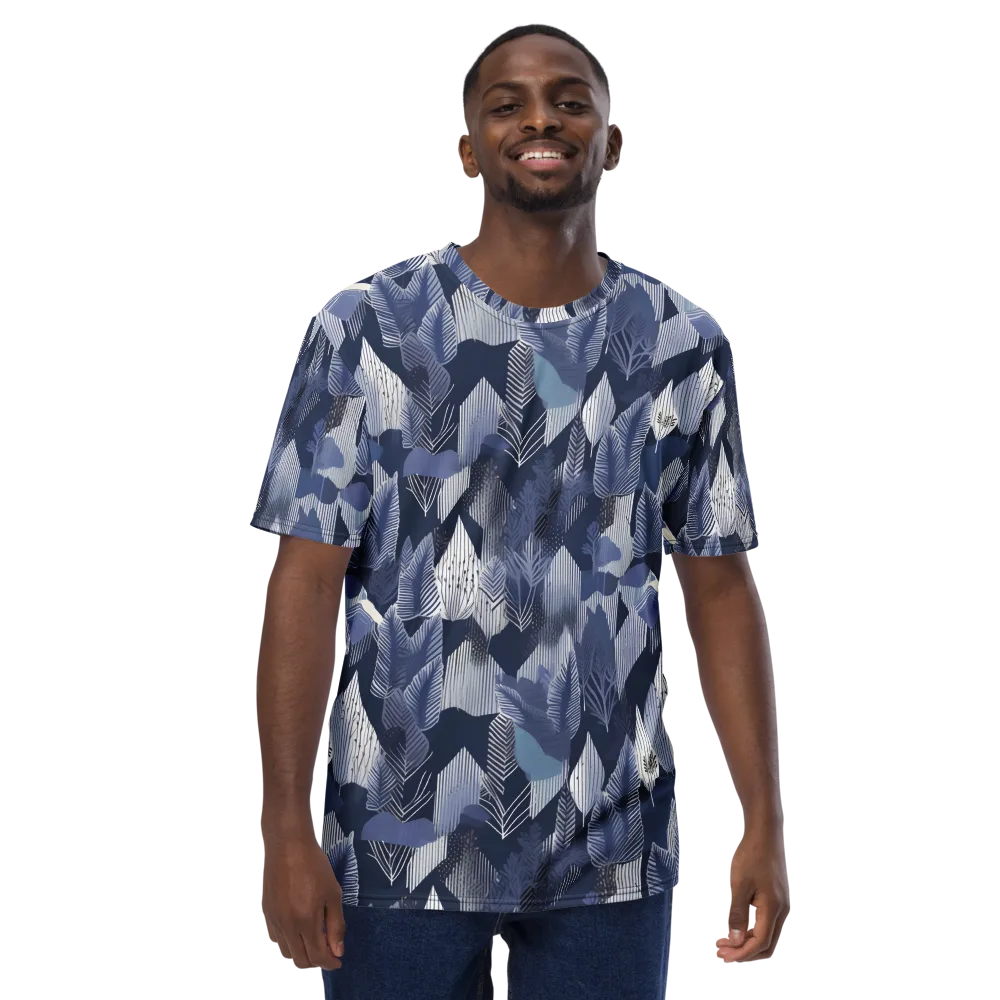 Midnight Frond on Men's Crew Neck T-Shirt — Front