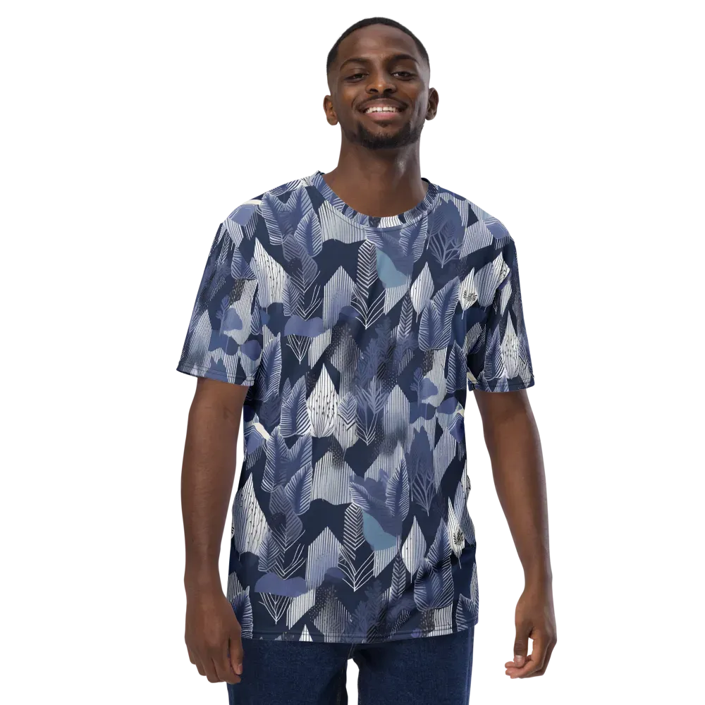 Midnight Frond on Men's Crew Neck T-Shirt — Front