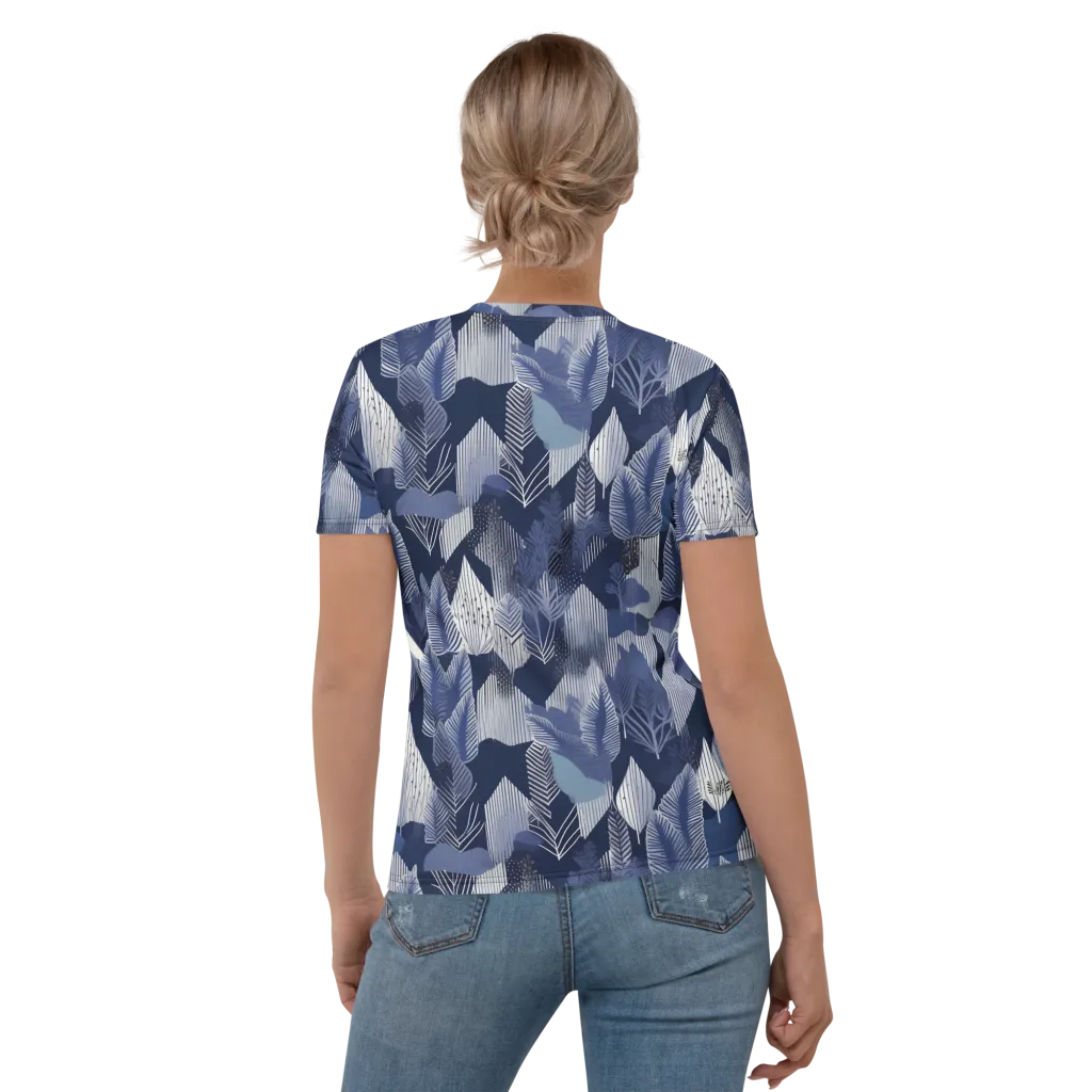 Midnight Frond on Women's Crew Neck T-Shirt — Back