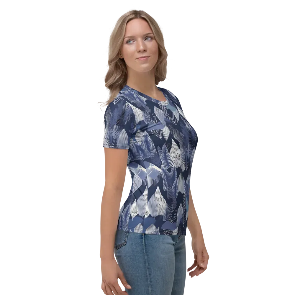 Midnight Frond on Women's Crew Neck T-Shirt — Right