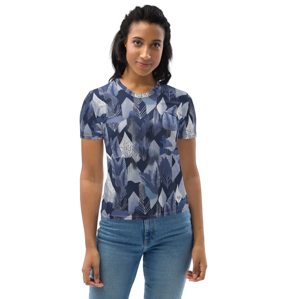 Midnight Frond on Women's Crew Neck T-Shirt — Front