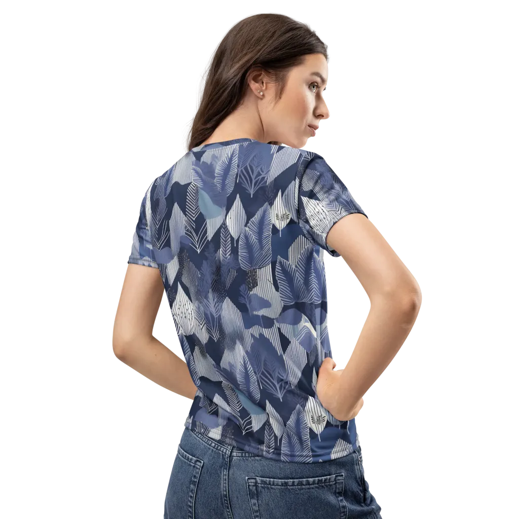 Midnight Frond on Women's Crew Neck T-Shirt — Back
