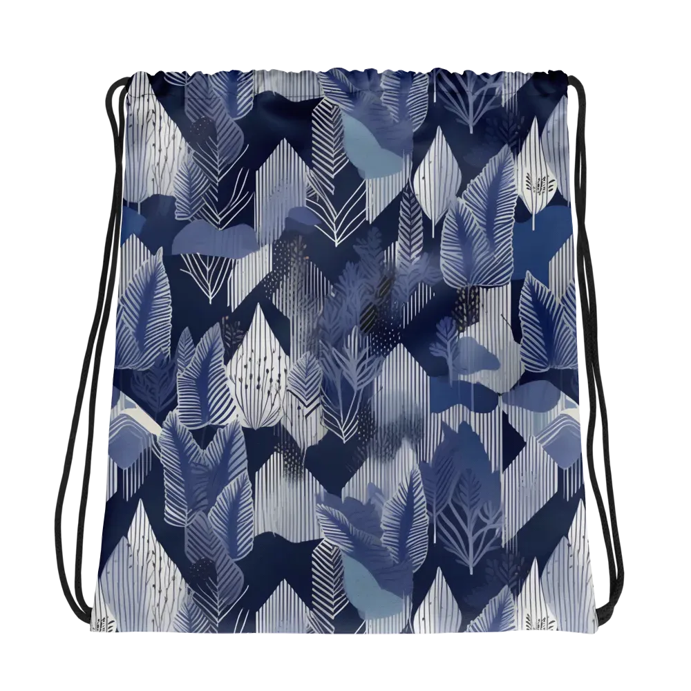 Midnight Frond on Drawstring Bag — Photo