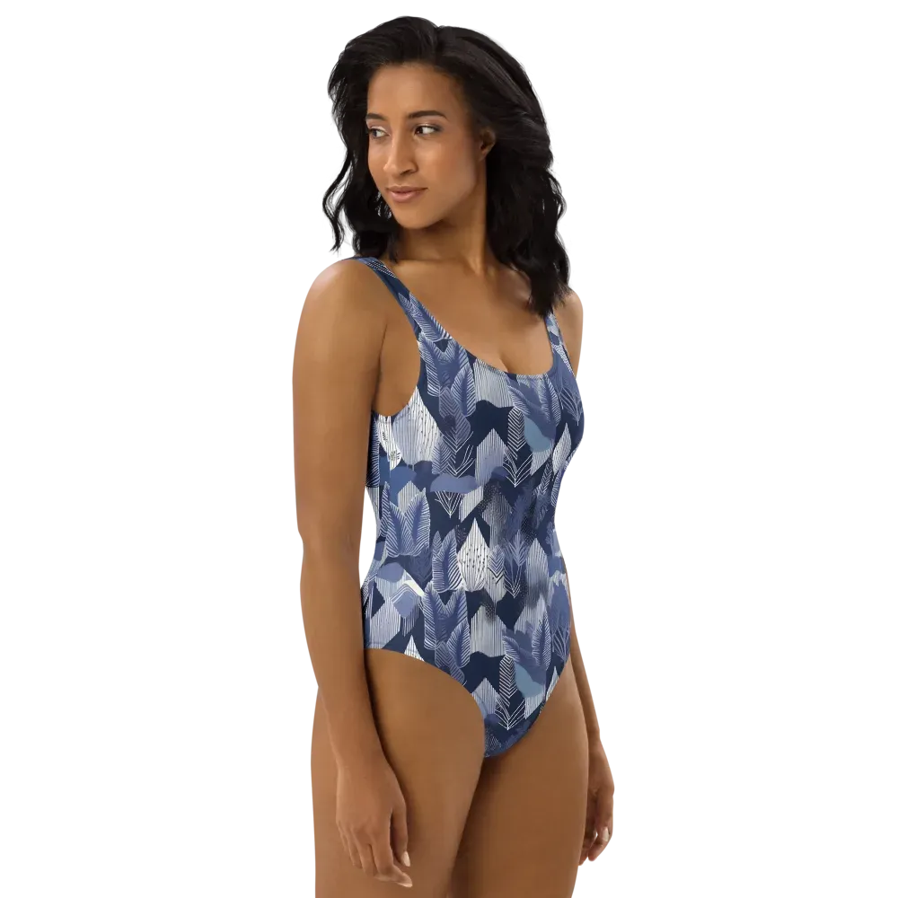 Midnight Frond on One-Piece Swimsuit — Right