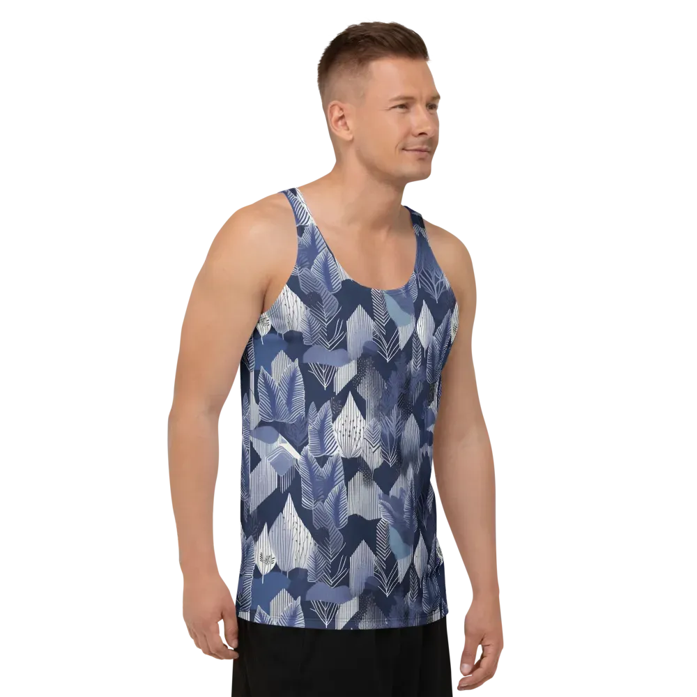Midnight Frond on Men's Tank Top — Right Front
