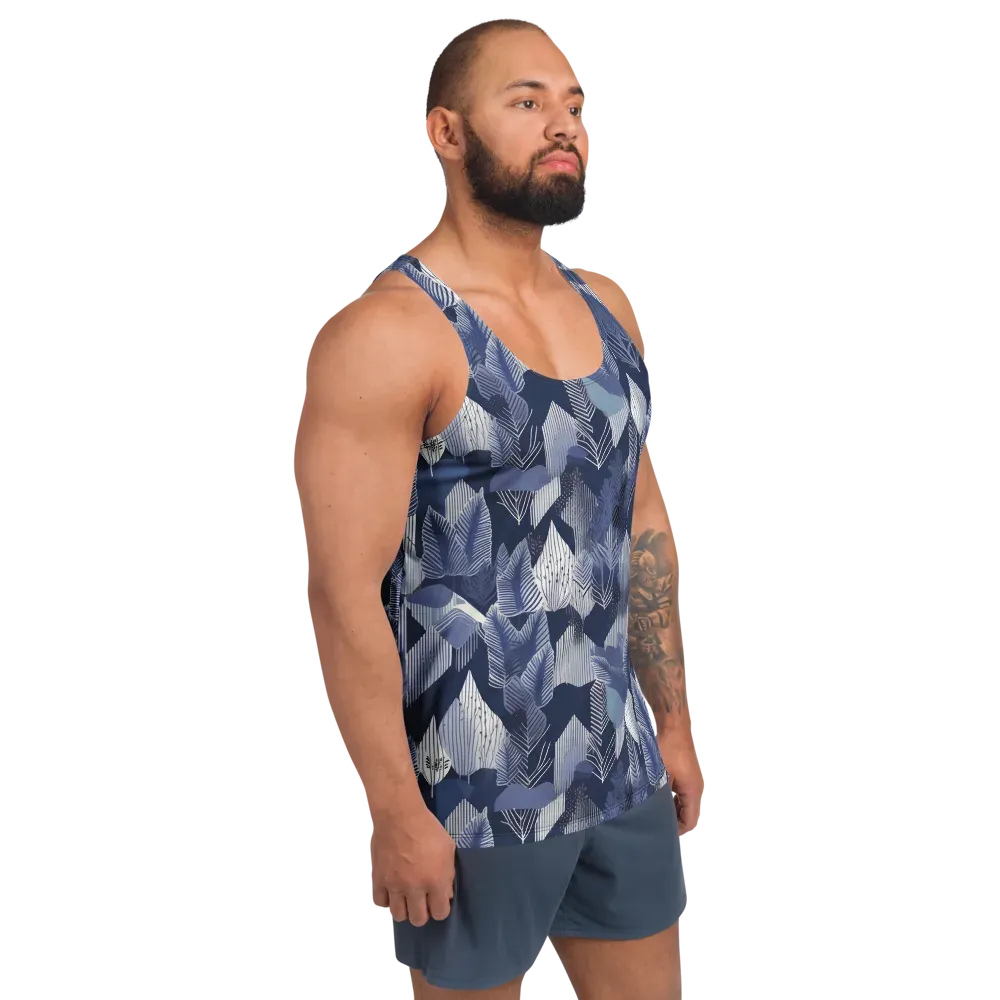 Midnight Frond on Men's Tank Top — Right Front